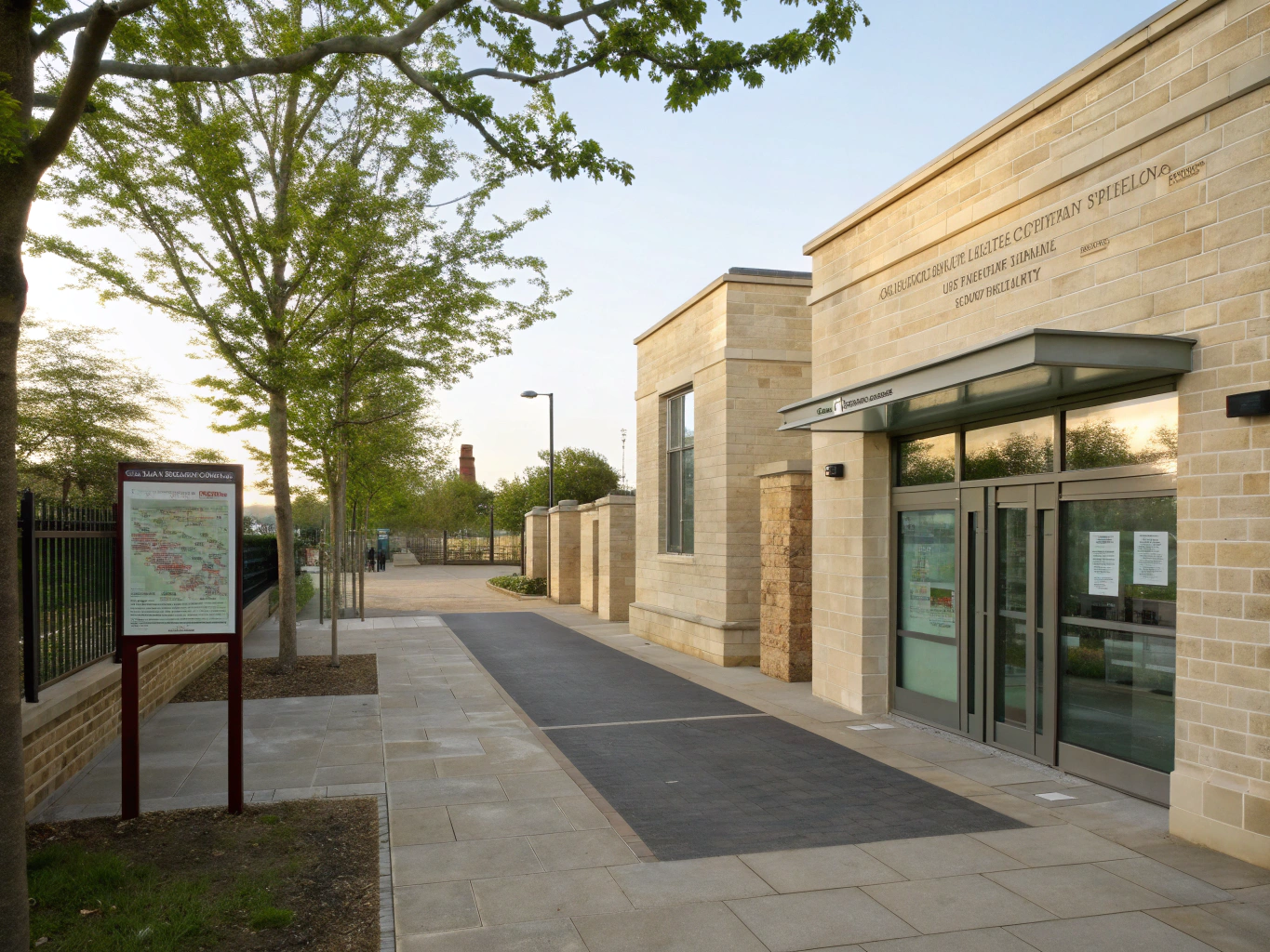 Prospective students touring the university campus gateway
